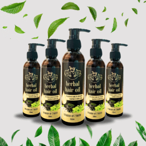 Rediscover Your Hair's Natural Vitality with Kapiveda Ayurvedic Hair Oil Are you seeking a holistic solution to combat premature greying and hair loss? At Kapiveda, we've harnessed the ancient wisdom of Ayurveda to create a potent hair oil that nourishes your scalp and revitalizes your hair from the roots. Our carefully selected blend of traditional Ayurvedic herbs and oils works synergistically to help restore your natural hair color, promote healthy hair growth, and reduce hair fall. Embrace the power of nature and embark on a journey to stronger, darker, and more vibrant hair with Kapiveda.